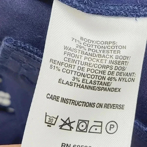 NWT DKNYC Textured‎ women's shorts navy blue 6 - Picture 7 of 8